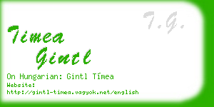timea gintl business card
